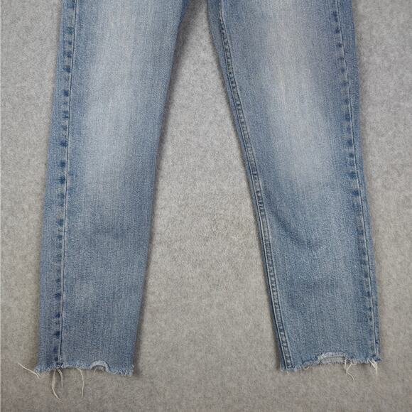 Denim Co Womens Size 4 Light Wash High Waist Jeans Frayed Hem 24" Waist FLAW - Picture 7 of 16